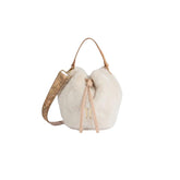 Alviero Martini - Secchiello in pelliccia sintetica, Panna